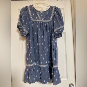 Old Navy Blue Dress with White Details